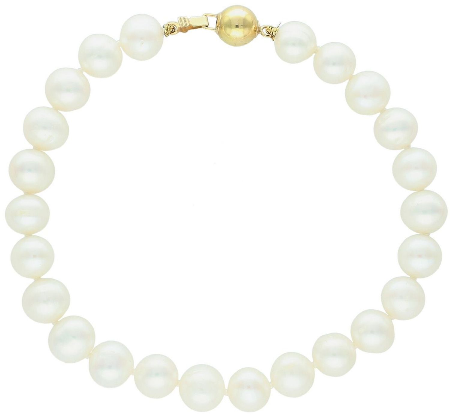 Bransoletka z białych pereł 8 mm – złoto 585  Luksusowa elegancja  B BZ17-7,5B (1).jpg